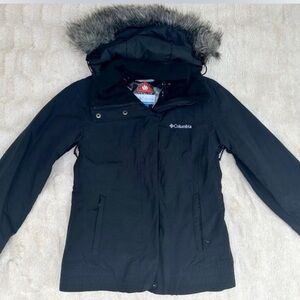 Columbia Women's Black Fur-Trimmed Ski Jacket